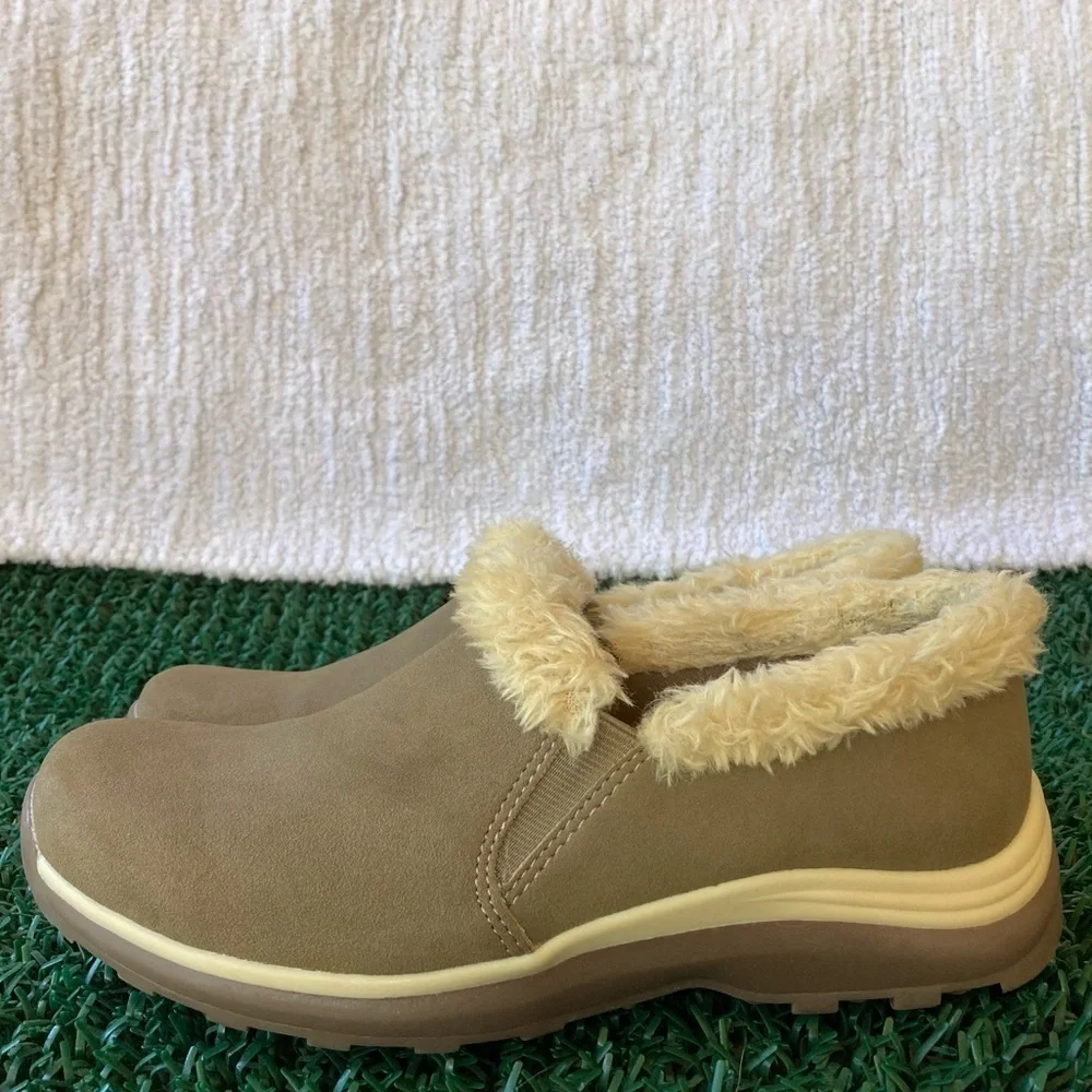 BTrue by Baretraps Womens Brown Yesabel Slip On Loafer w/Faux Fur Shoes Size 7M